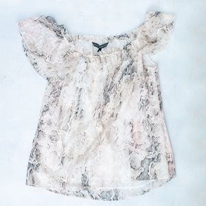 White House Black Market Snakeskin Top Size S